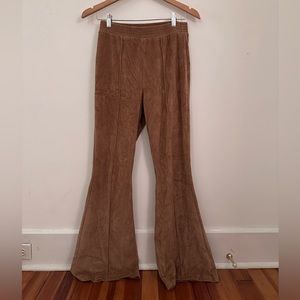 Brown aerie flared pants, size S, soft, comfortable, rarely worn